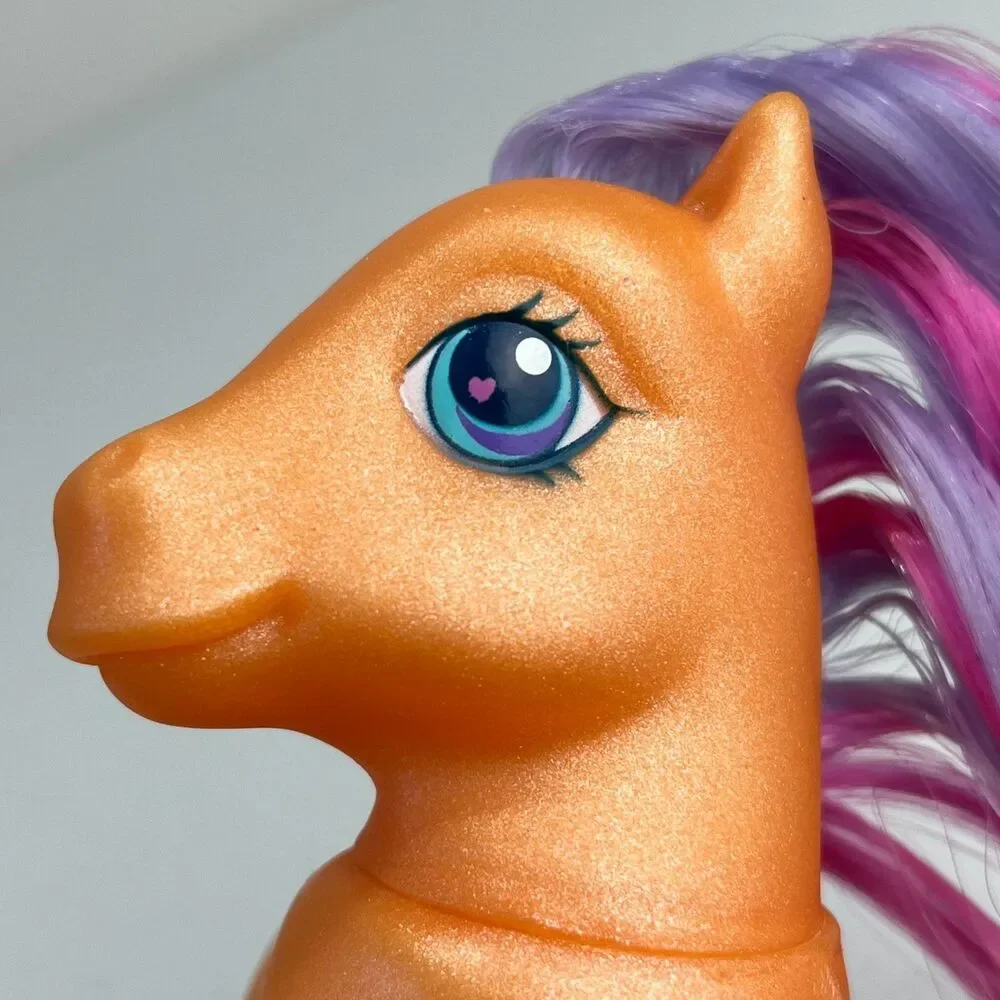 VTG G3 My Little Pony Sew-and-So Orange Purple Pink Button Hasbro 2004 - Flaw